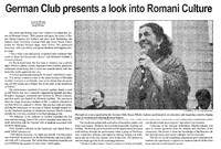 German Club presents a look into Romani Culture