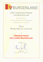 Verdienstkreuz des Landes Burgenland