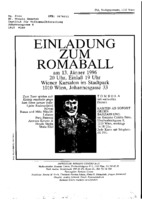 Einladung: Romaball 1996