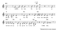 musikalische Transkription: Šunen, šunen, Romalen